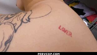 Loss prevention officer suspects Kiana Kumani of shoplifting and fucks her 😈 - Pervcop