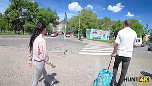 hunt4k young lovers stuck in the city, so the girl gets fucked outdoors