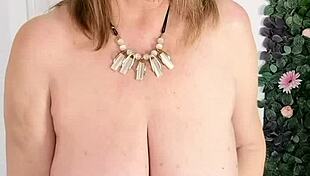 Horny Granny Mariaold Seduces With Huge Tits And Masturbation With Orgasm