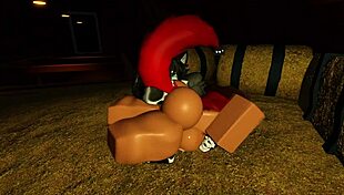 Hot cowgirl intensely fucks to milk big wolf cock