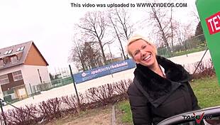 take my pussy in the van and cum all over me, the glassed blonde teacher screams at lunch break