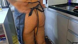 I caught my mother-in-law making dinner naked in the kitchen during workout