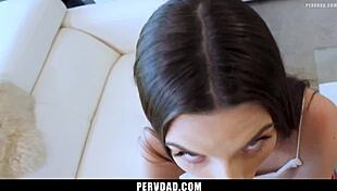 Horny stepdaughter rides daddy's big cock in taboo pov