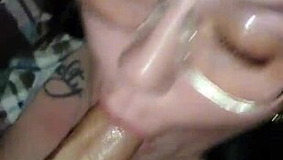 slut sucking and fucking big dick while husband away? creampie!