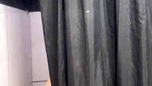 man fucks woman in invaded store dressing room without condom creampie