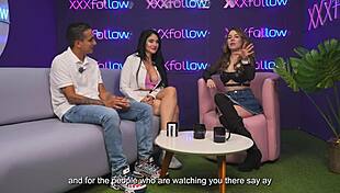 Why is milf Estella Osorio fucking that shy boy in the podcast?