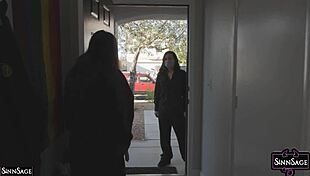 Brunette Sinn Sage Uses Her Dildo To Drill Ariex Xs Perfect Pussy