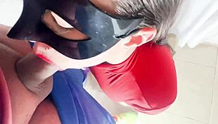 Latina stepmom exhibits in kitchen, fucks stepson!