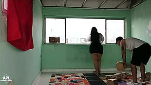 la puta de mi pr m me ayudo hacer cardio comiendo y follando su gran culote