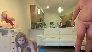 after a naked workout, i suck his cock in the shower till i cry