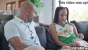 Petite Ebony Teen Cheerleader Alexis Tae Anal Sex by Boyfriend's Stepdad