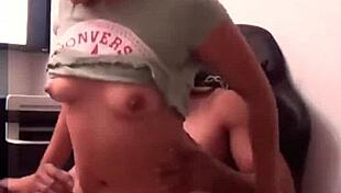 horny wife fucks another while husband works