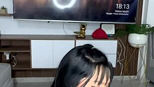 Beautiful Colombian Latina Brunette Plays with Dildos, Showing Her Big Ass