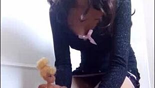 plastic passion love for this little girl with fake tits and silicone fetish