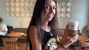 Crazy Walk In Starbucks With Coffee