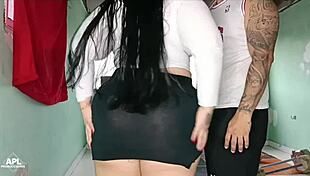 la puta de mi pr m me ayudo hacer cardio comiendo y follando su gran culote