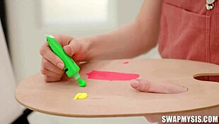 Art Imitates Life Schoolgirls And Their Stepbrothers In A Nude Modeling Fuck Fest