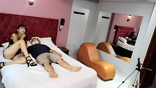 Oh god, the bearded uncle still works, he pulls out his dick and it still gets hard for her to suck!