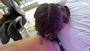 I called the technician for internet check, but we ended up in deepthroat fucking and choking