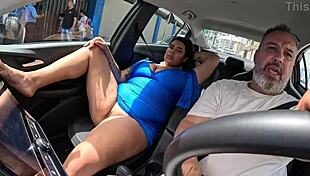 Meduzza the naughty girl from salvador almost gets fucked in the ride