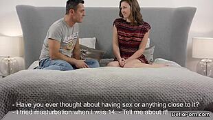 Kissable Kitten Reveals Her Pink Twat And Loses Virginity