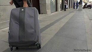 Spanish Slut Paraded In Public Streets With Bondage And Exhibitionism