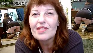 321 teasing dirty mouthed dawnskye1962 in fishnet thigh highs and heels in front of mirrors