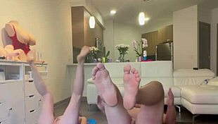 after a naked workout, i suck his cock in the shower till i cry