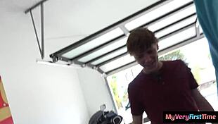 awkward whore lets stepbrother use her pussy for their first time on camera