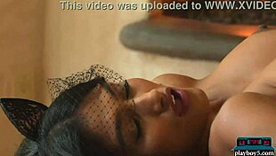 indian milf with big natural boobs angel constance solo for playboy undressing.