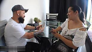 horny colombian neighbor fulfills creampie fantasy with vaginal sex in spanish homemade porn