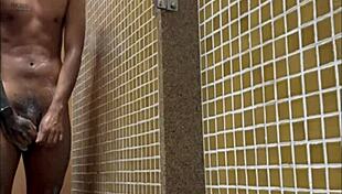 Spying in the shower locker room after gym