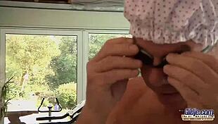 old young 18+ feels super hot emotions during blowjob, cumshot, and grandpa fucking her pussy