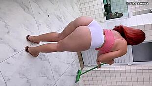 I Hired This Employee And She Came With This Shorts To Provoke Her Ass - It's Very Tasty In Person