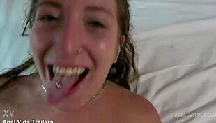 Behind the scenes, pushing her limits with rough anal gape, spit, and slapping