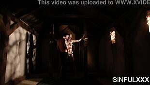 Lyanna Nilsson bound and teased by Charlie Dean's big cock