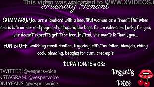 f4m erotic audio - tenant thanks you for extension on rent by giving you a blowjob and riding your cock 💦
