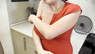 Mature Teacher In Kitchen Encounter