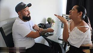 horny colombian neighbor fulfills creampie fantasy with vaginal sex in spanish homemade porn