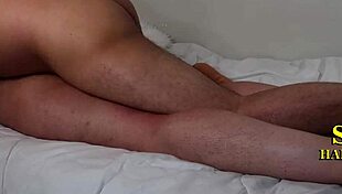 arab muslim hijab inserts penis into her ass