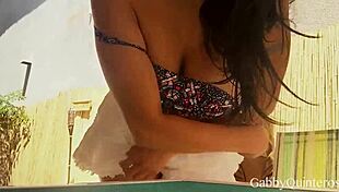 Tempting Meximilf Gabby Quinteros Toys With Her Clit