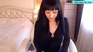 Helga Muah Teases And Strips While Caressing Her Clit