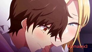 Three girls teach newbie how to use his cock