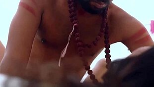 indian sexy wife in sari has hot sex with sadhu baba