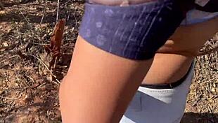 Ex Girlfriend Seduced and Fucked Roughly Alone in Jungle