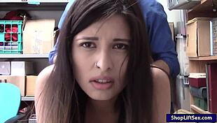 Brunette employee fucked by lp officer