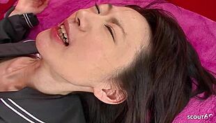 Hey, extreme petite japanese teen gets first creampie fuck in uncensored jav! 😲