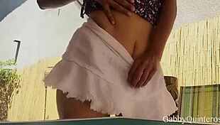 Tempting Meximilf Gabby Quinteros Toys With Her Clit