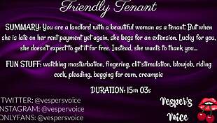 f4m erotic audio - tenant thanks you for extension on rent by giving you a blowjob and riding your cock 💦