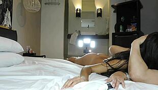 I love cumming so deliciously with this sexy teen brunette latina babe with natural tits in casting interview